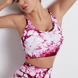 Moisture Wicking Tank Top Sports Printing Tie-Dye Sexy Yoga Clothes