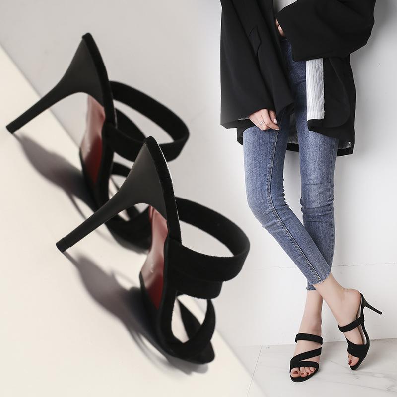 High Heels Slides Summer Plus Size Slippers