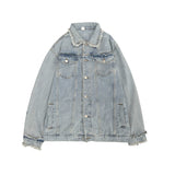 Men Denim Jackets Denim Jacket Coat Men's Spring All-Matching Lapel Cardigan