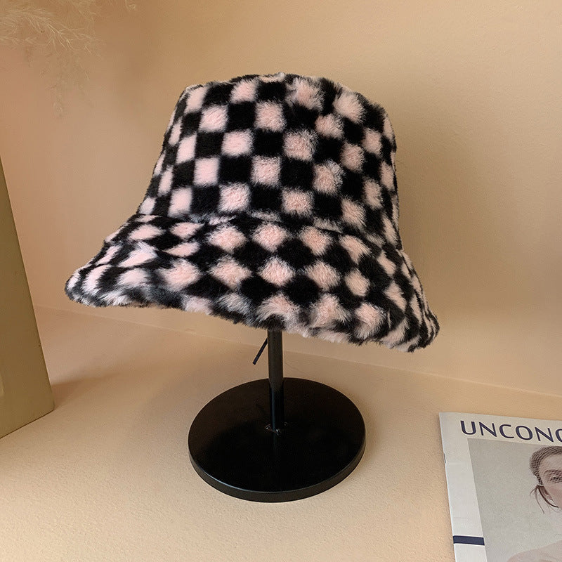 Vintage Check Bucket Hat Chessboard Plaid Black Plaid