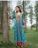 Gypsy Style Dresses Embroidered Ethnic Style V-neck Printing