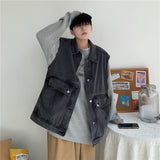 Men Denim Jackets Fall Winter Cowboy Coat