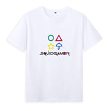 Squid Game Costume Short Sleeve T-shirt Top Men and Women