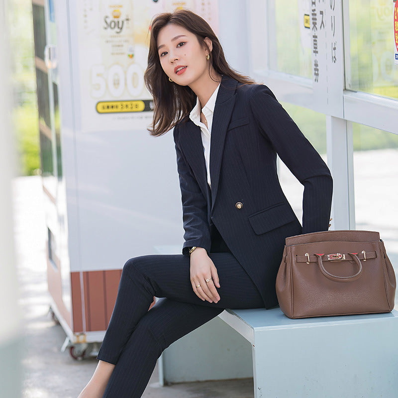Interview Suit Women's Blue Slim Fit Suit Trousers