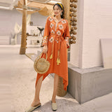 Coachella Music Festival Outfits Summer Bell Sleeve Long Dress Loose Dress for Women