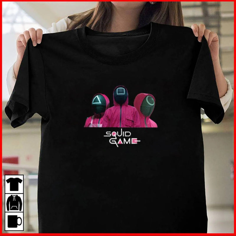 Squid Game Costume Pattern Printed Short Sleeve Men's and Women's Pullover T-shirt