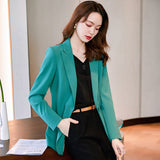 Interview Suit Women Autumn Long Sleeve Suit Coat Female Black Casual Two-Piece Suit
