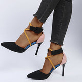 High Heels Ladies Sandals Summer Sexy Pointed Stiletto Cross Lace-up High Heels