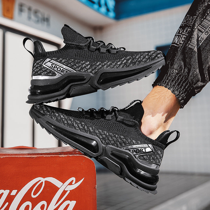 Men's Sneaks & Athletic Jogging Shoes Spring Breathable Fly-Knit Sneakers Men's Casual Low-Top Running Shoes Comfortable Soft Fashionable Men's Shoes