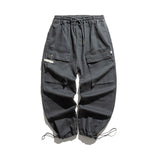 Man Fall Outfis Autumn Vintage Distressed Cargo Jogger Pants Men's Loose Multi-Pocket Slacks