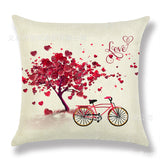 Valentine's Day Pillow Covers 4 Piece Random Styles Together, Love Heart-Shaped Letter Love Home Cushion Lumbar Cushion Cover