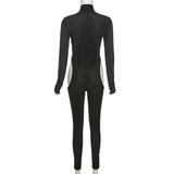 Fall Women's Clothing Sexy Cutout High Waist Tight Leisure Sports Fitness One-Piece Trousers for Women