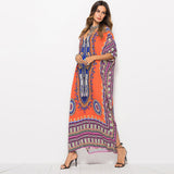 Gypsy Style Dresses plus Size Printed Casual Fashion Robe Beach Dress