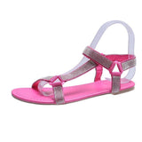 Women Open Toe Sands Flats Red Woman Sandal Summer Large Size Flats