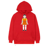 Squid Game Costume round Six Wooden Printed Pullover Hoodie