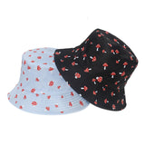 Mushroom Hat Summer Sun Hat Mushroom Print Bucket Hat Ladies