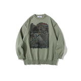 Man Fall Outfits Vintage Sweater Men's and Women's High Street Fashion Brand Pullover Sweater Top