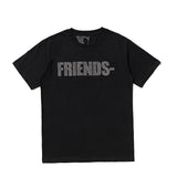 Vlone Men And Women Couple Personality Plus Size Retro Sports Short Sleeve Tshirt