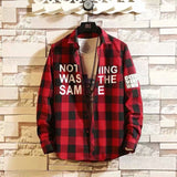Men Shirts Long Sleeve Shirt Striped Shirt Plaid
