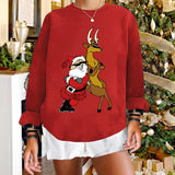 Men And Women Grinch Shirt Santa Claus Elk Printing