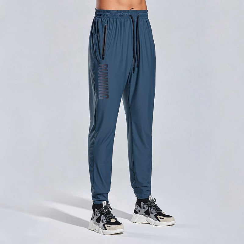 Sweat Wicking Pants Ice Silk Sports Breathable Fitness Ankle Banded Printing