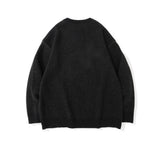 Men Sweater Cartoon Bear Embroidery Knitwear Men's Street Fashion Loose