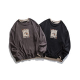 Crew Neck Sweatshirts for Men Men's Autumn round Neck Set Printed Bottoming Shirt Men's