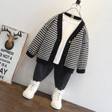Toddler Boys Sweater Autumn Men's Knitted Cardigan Sweater Coat