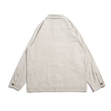 Man Fall Outfis Autumn Men's Tooling Lapel Button Cardigan Top Simple Baggy Casual Jacket