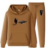 Vlone Hoodie & Pants 2 Piece Set Hooded Suits Men'S Casual
