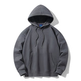 Men Hoodie Solid Color Hoodie Casual Loose plus Size