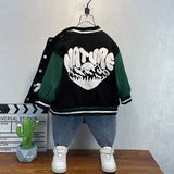 Toddler Boys Jackets Kids' Coat Spring and Autumn Baseball Uniform