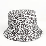 Bucket Hat Fishing Cap Cotton Print Fisherman Hat Printed Fashion Flower Leopard Print Bucket Hat Fashion Sun-Proof Hat