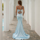 Skin Tight Long Dresses Summer V-neck Dress Backless