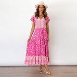 Nine Britton Dress Printed Floral V-neck Sexy