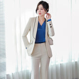 Interview Suit Women Apricot Small Suit Outfit Women's Suit Spring and Autumn