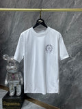 CHH Chrome Hearts T Shirts Cruciate Flower Sanskrit Short Sleeve T-shirt