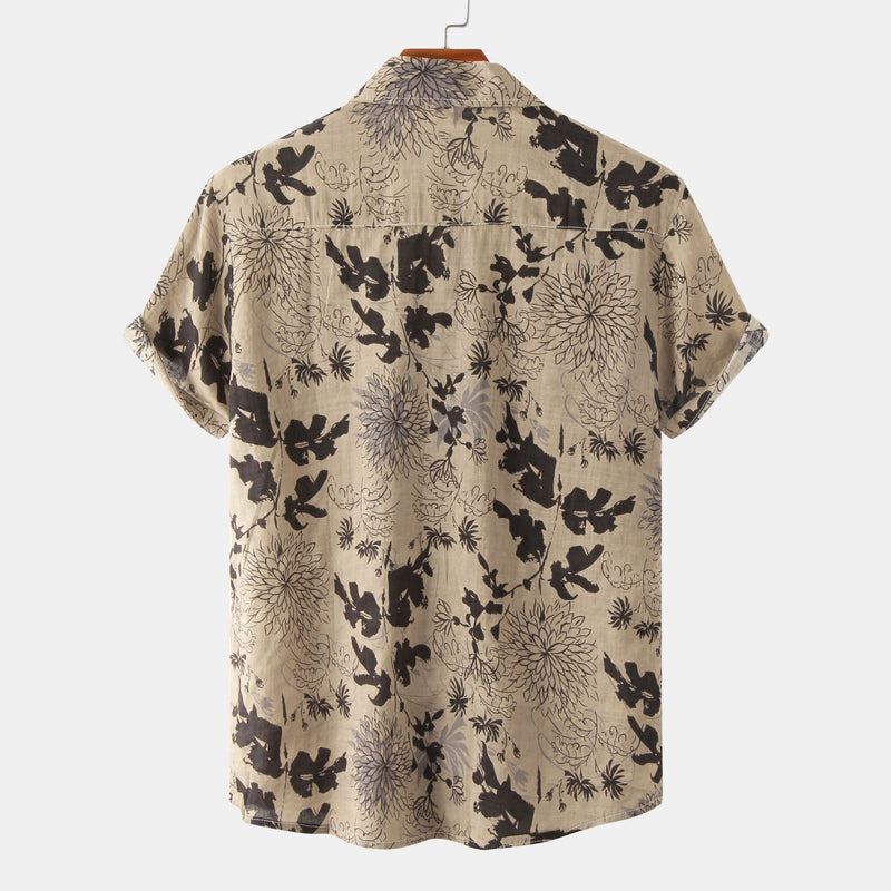 Camp Collar Shirt Printed Floral Shirt