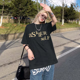 Askyurself T Shirt Short Sleeve Men's Loose T-shirt Women's Summer