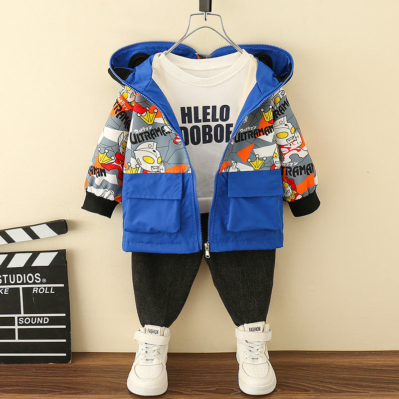 Toddler Boys Jackets Boy's Autumn Coat Hooded Jacket