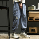 Cuffed Cargo Pants Men's Summer Loose Casual Pants