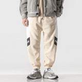 Man Fall Outfis Fleece-Lined Knitting Casual Pants Male Student Warm