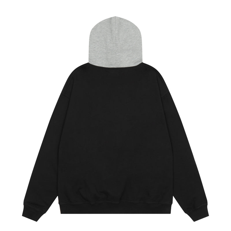 Kanye West Sunday Service Hoodie Wolf Print Stitching Terry Loose-Fitting Hoodie