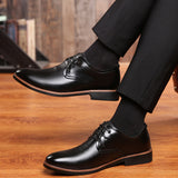Men's Dress Shoes Classic Leather Oxfords Casual Cushioned Loafer Spring Men's Breathable Rubber Low-Top Business