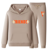 Vlone Hoodie & Pants 2 Piece Set Men'S Loose Printed Hoodie Sweater