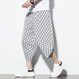 Men Trousers Cropped Pants Loose