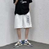 Men White Shorts Summer Shorts Men's Wide Sports Casual Pants