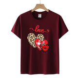 Valentine's Day T Shirt Short-Sleeved Men's and Women's Letter Printed T-shirt Top