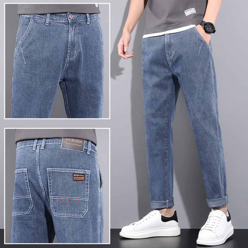 Cuffed Cargo Pants Men Spring and Autumn Leisure Trendy Men's Clothing