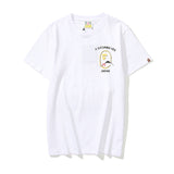 Bathing Ape T Shirt Summer Golden Printing Men's and Women's plus Size Loose Short Sleeve